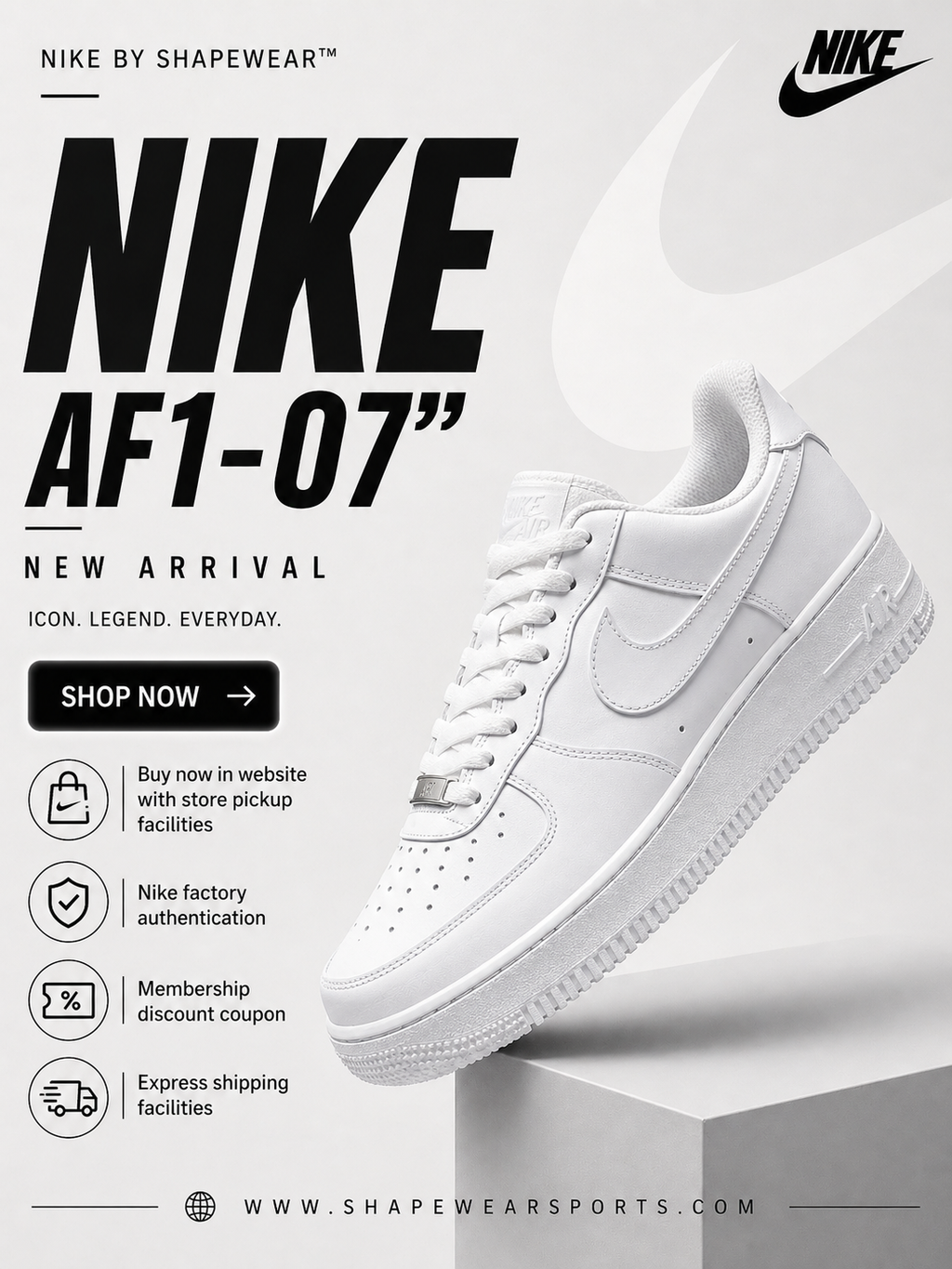 NIKE AF1-07” White | New Arrival |