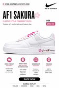 Nike Air Force 1 Sakura – Women’s Classic Lifestyle Sneakers