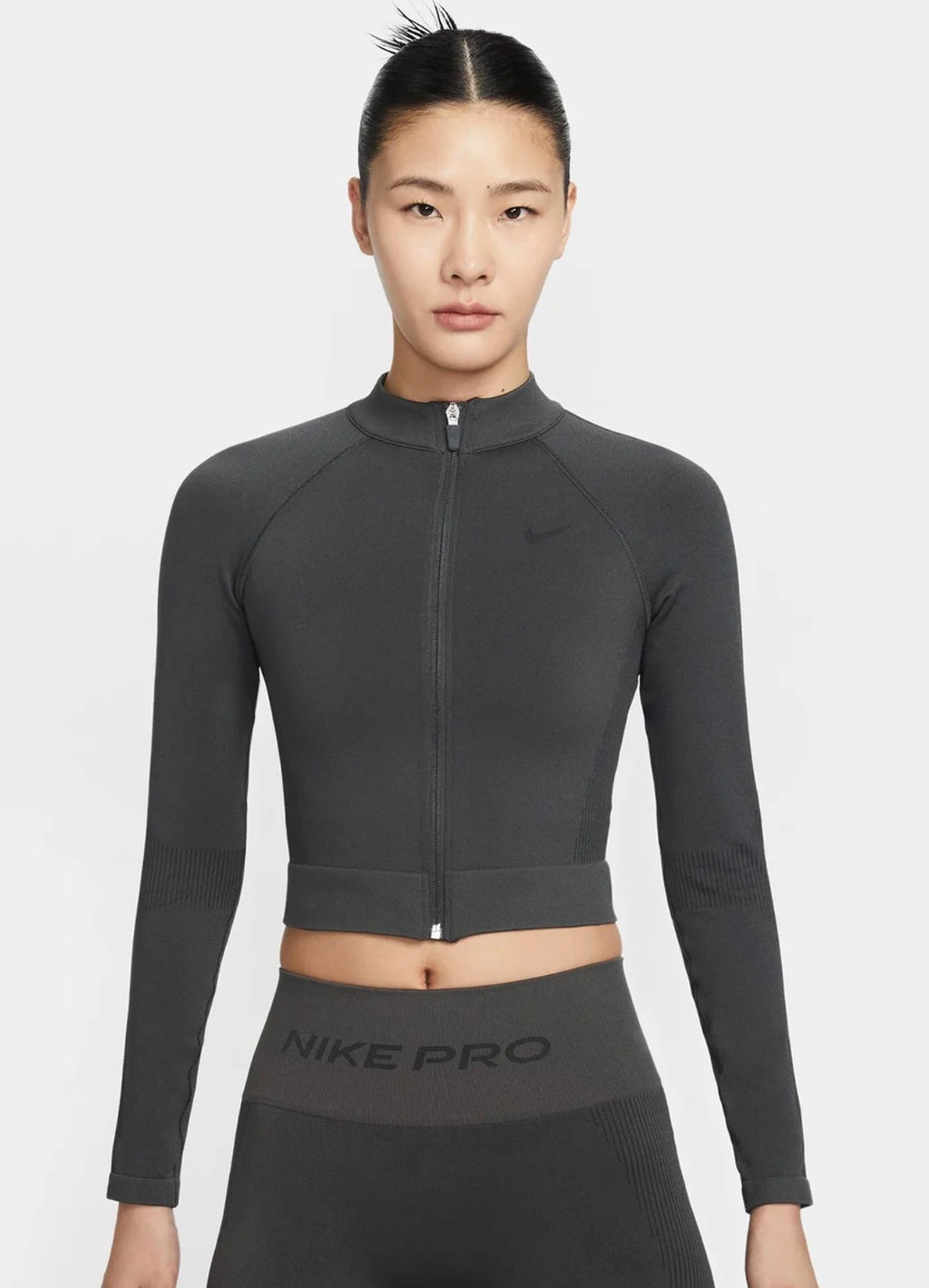 Nike Pro Sculpt Seamless Zip Jacket & Biker Shorts Set