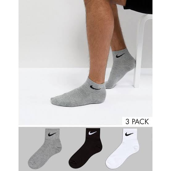 Nike Performance Cushion Crew Training Socks (3 Pairs) – Grey White Black | SX4704-901