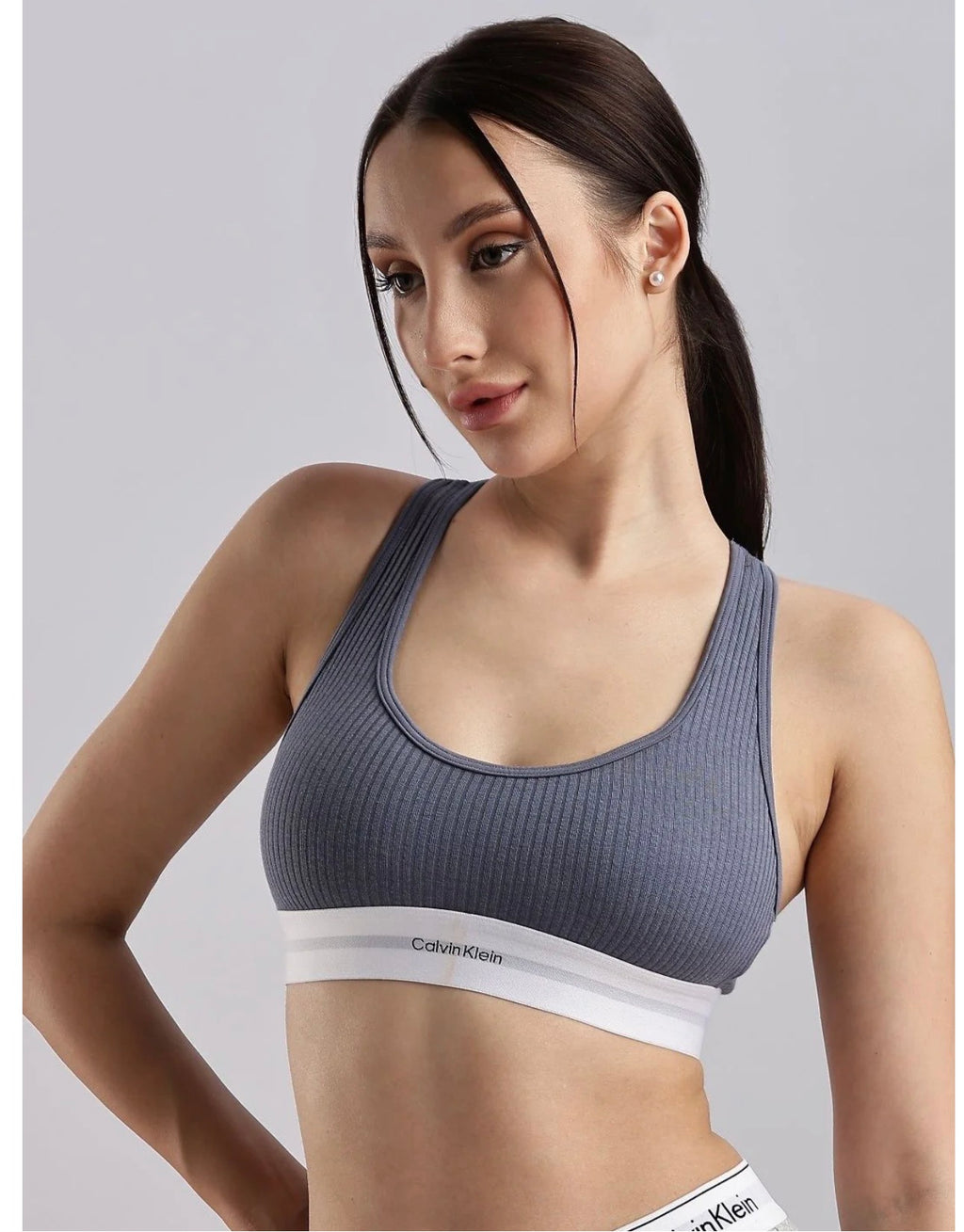 Calvin Style Women’s Seamless Shapewear Set – Modern Cotton Stretch Bra & High-Rise Brief