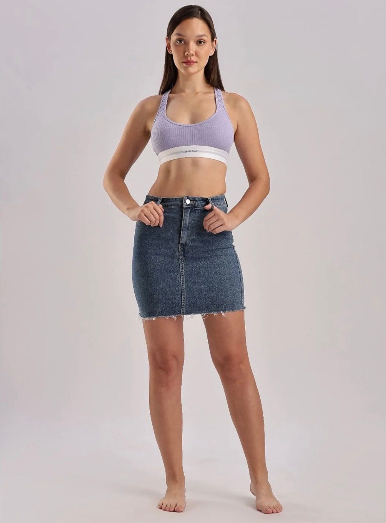Calvin Style Women’s Seamless Shapewear Set – Modern Cotton Stretch Bra & High-Rise Brief