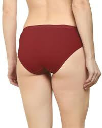 Women’s Seamless Bikini Panty – Soft Stretch Mid-Rise Everyday Comfort Brief (Red)