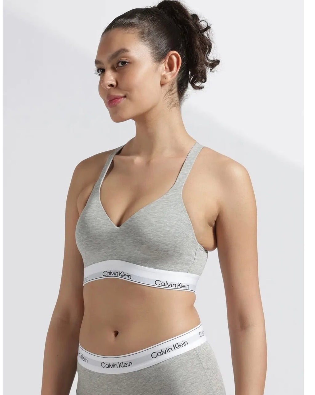 Calvin Klein Women’s Modern Cotton Lightly Lined Bralette – Grey | NIKE BY SHAPEWEAR