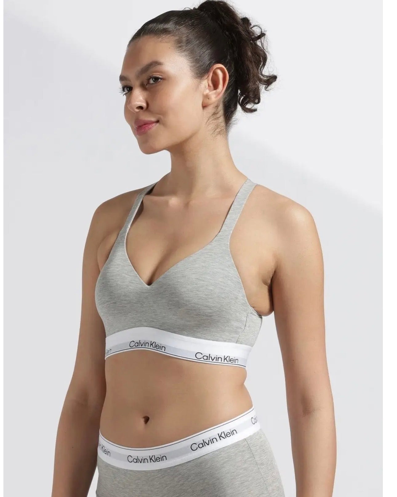 Calvin Klein Women’s Modern Cotton Lightly Lined Bralette – Grey | NIKE BY SHAPEWEAR