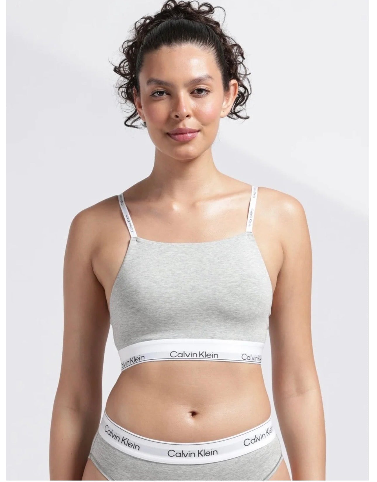 Calvin Klein Women’s Cotton Stretch Bralette – Grey