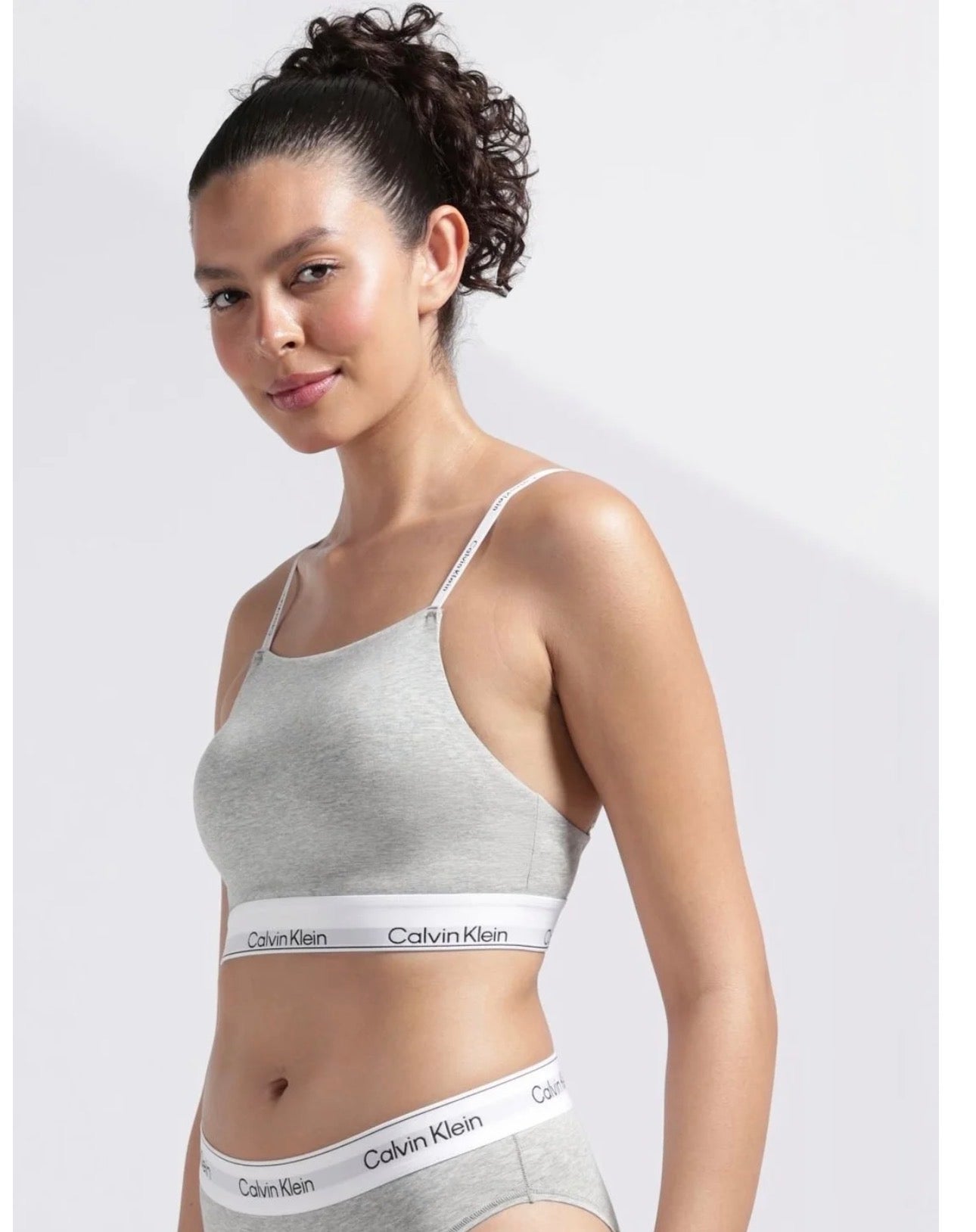 Calvin Klein Women’s Cotton Stretch Bralette – Grey