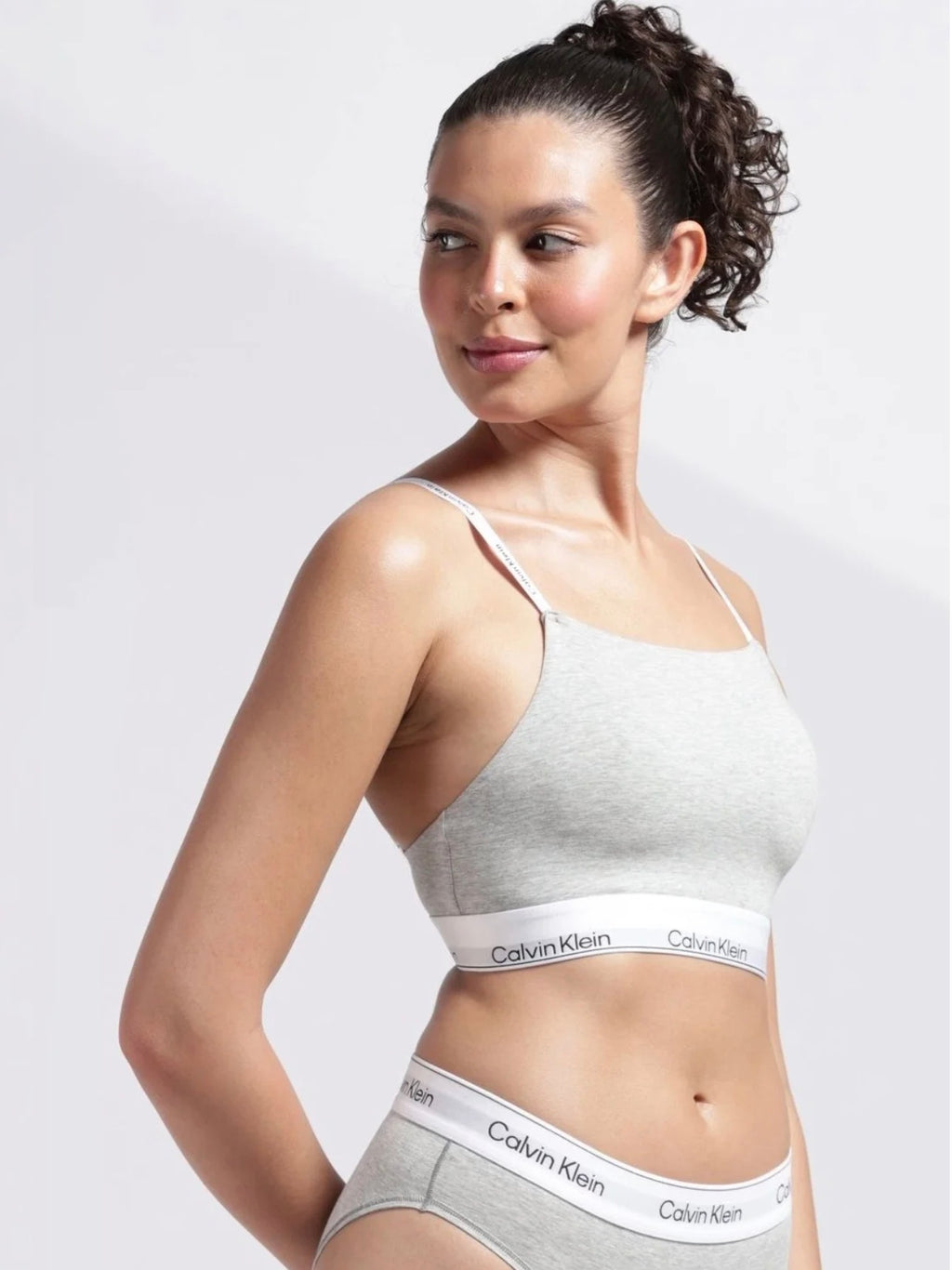 Calvin Klein Women’s Cotton Stretch Bralette – Grey