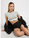 Calvin Klein Modern Cotton Short Sleeve Crop Top – Grey