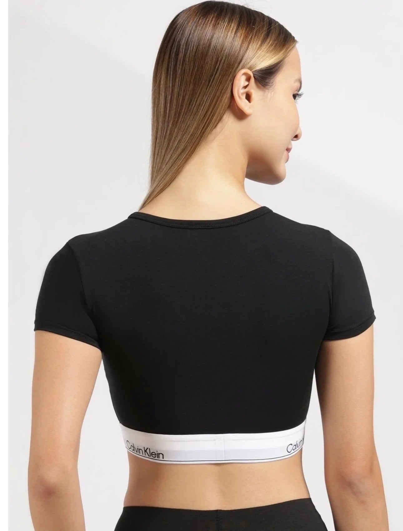 Calvin Klein Modern Cotton Short Sleeve Crop Top