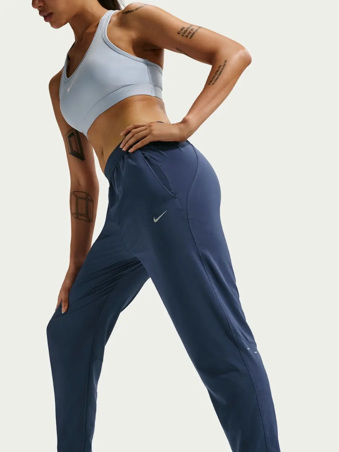 Nike Women High Waist Training Pants – Blue | Gym & Running Leggings Nepal