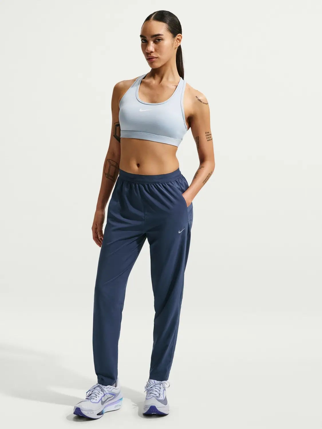 Nike Women High Waist Training Pants – Blue | Gym & Running Leggings Nepal