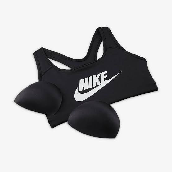 Nike Swoosh Sports  White Logo Bra